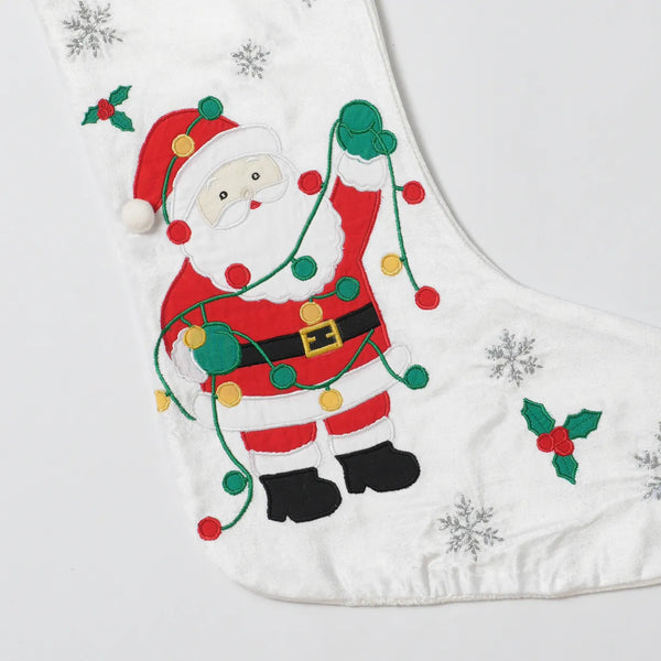 Santa in Lights Stocking