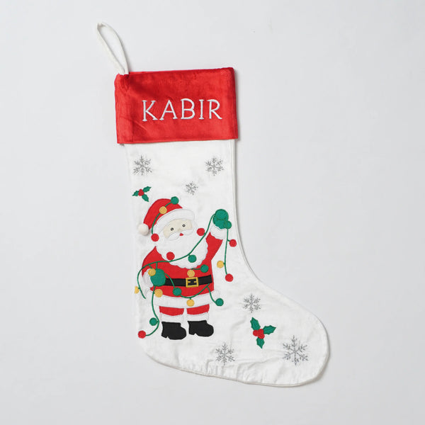 Santa in Lights Stocking