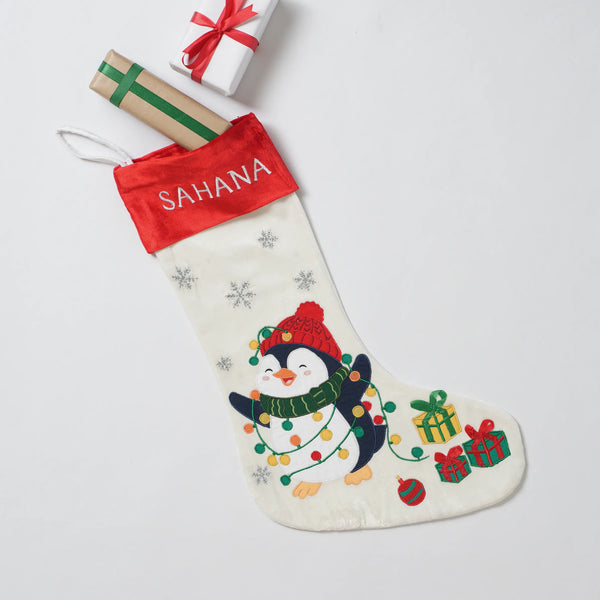 Penguin in Lights Stocking