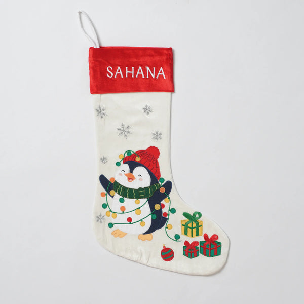 Penguin in Lights Stocking