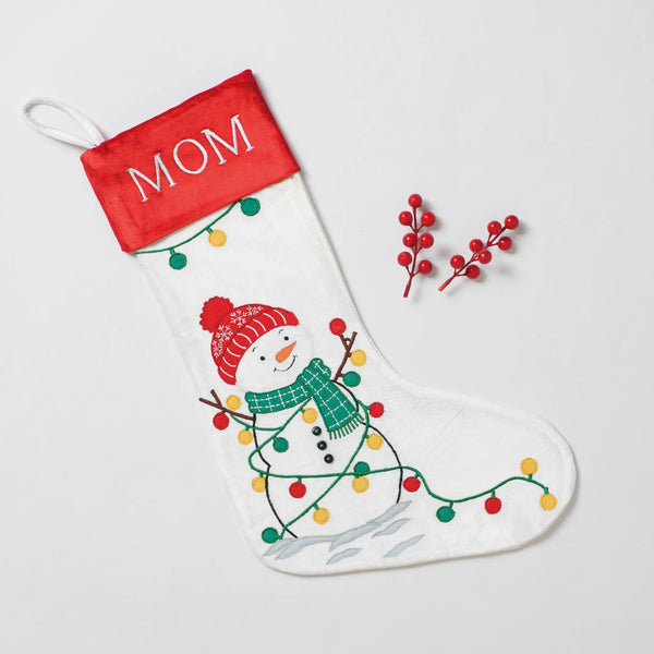 Snowman in Lights Stocking