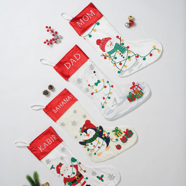 Snowman in Lights Stocking