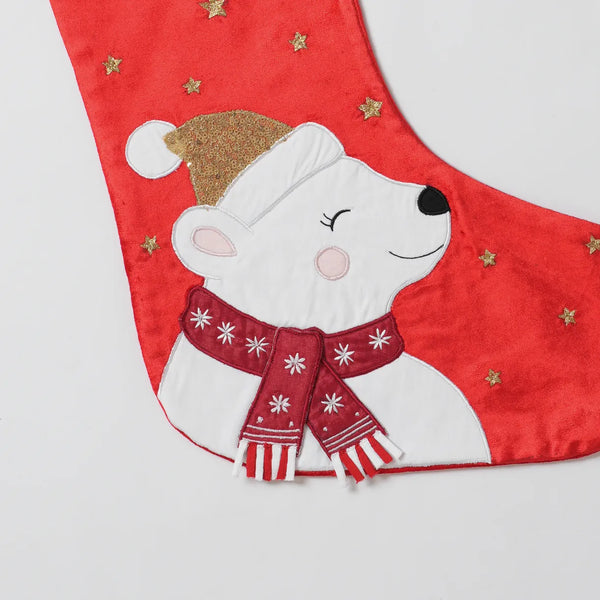 Polar Bear Sparkle Stocking