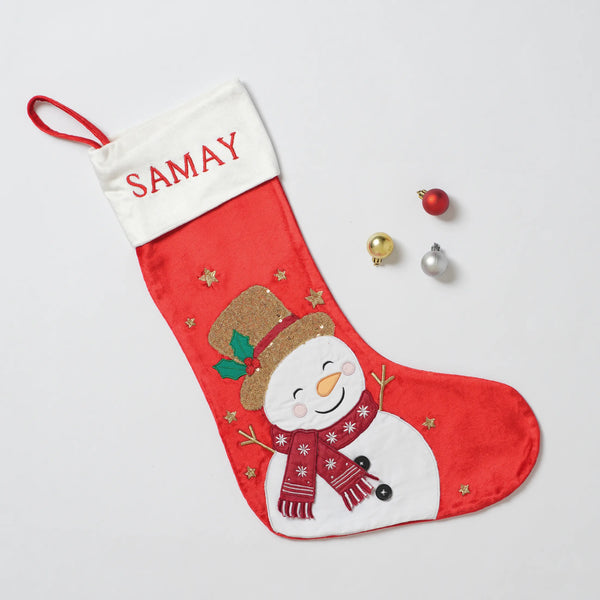 Snowman Sparkle Stocking