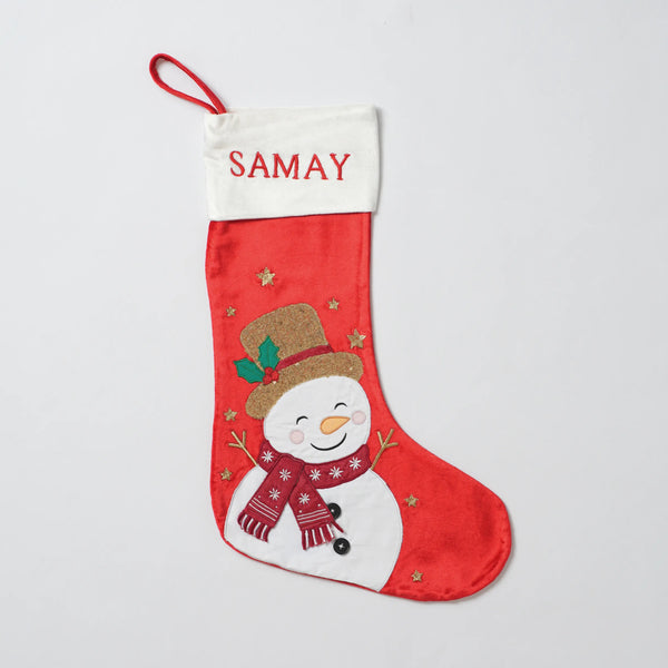Snowman Sparkle Stocking