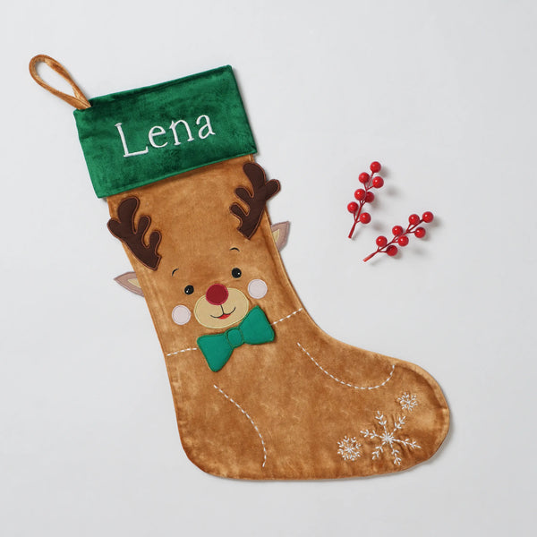 Jolly Reindeer Stocking