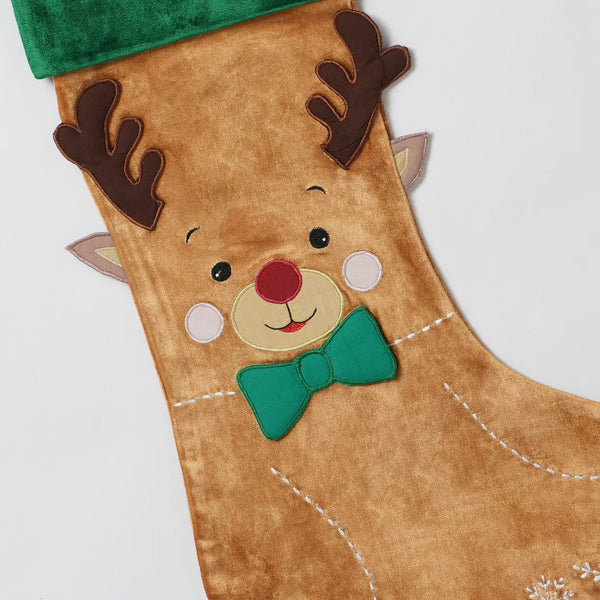 Jolly Reindeer Stocking