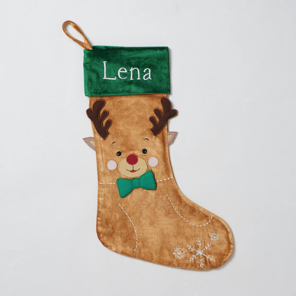 Jolly Reindeer Stocking