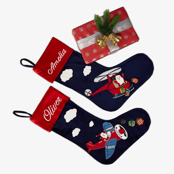Santa's Copter Stocking