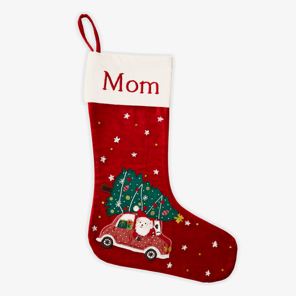 Santa In Car Stocking