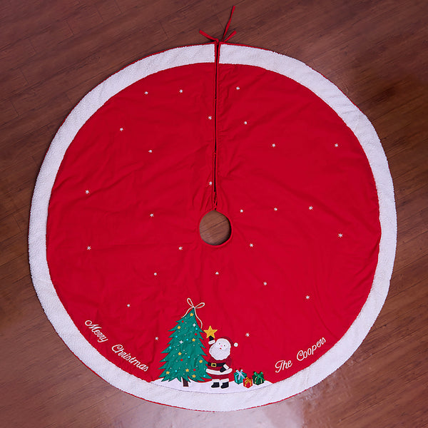 Decorating With Santa Tree Skirt
