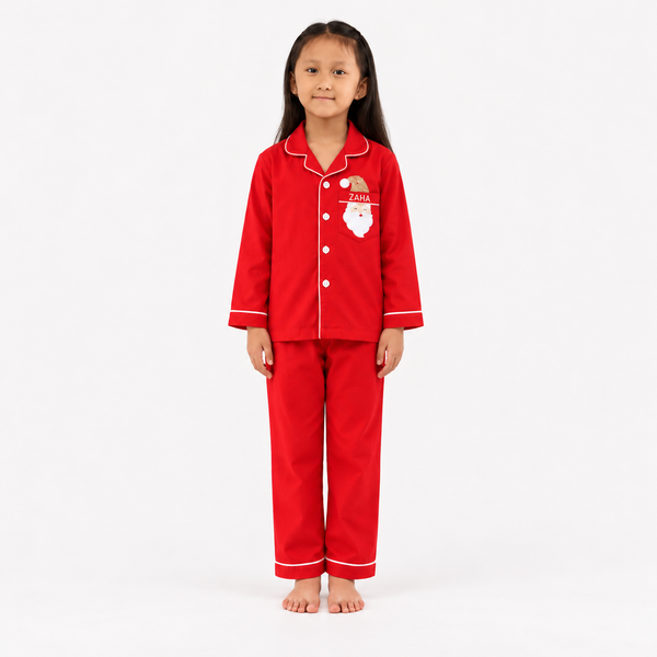 Santa Sparkle Pajama Set For Kids