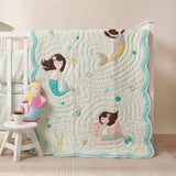 Mermaids Mint Complete Crib Bedding Set
