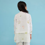 Leina A- Line Linen Co-ord Set - White