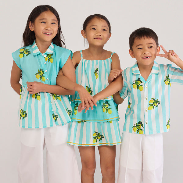 Lemon Rinji Pima Cotton Co-Ord Set