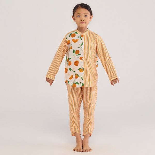Orange Pima Cotton Co-Ord Set