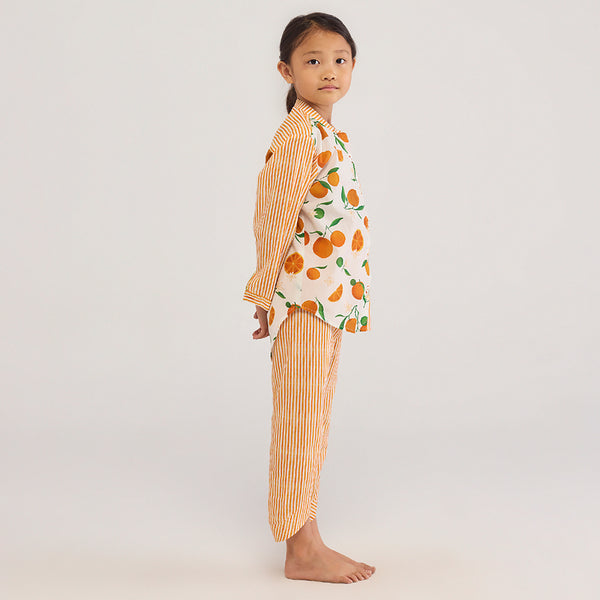 Orange Pima Cotton Co-Ord Set