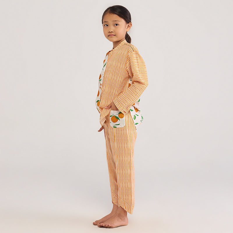 Orange Pima Cotton Co-Ord Set