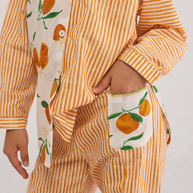 Orange Pima Cotton Co-Ord Set
