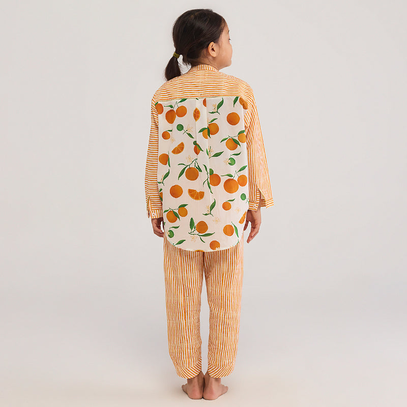Orange Pima Cotton Co-Ord Set
