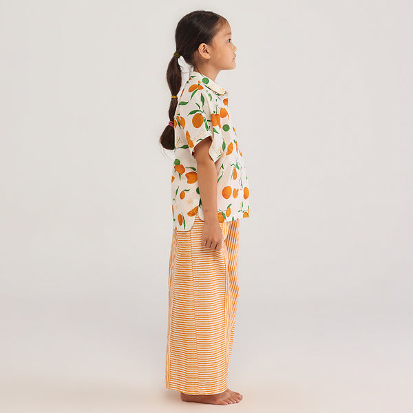 Orange Femi Pima Cotton Co-Ord Set