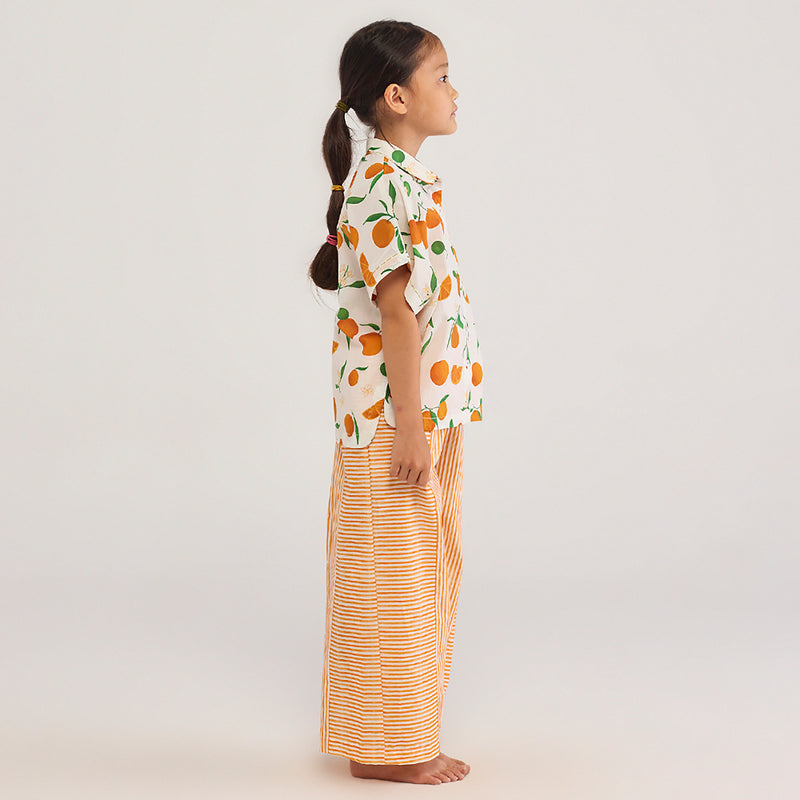 Orange Femi Pima Cotton Co-Ord Set