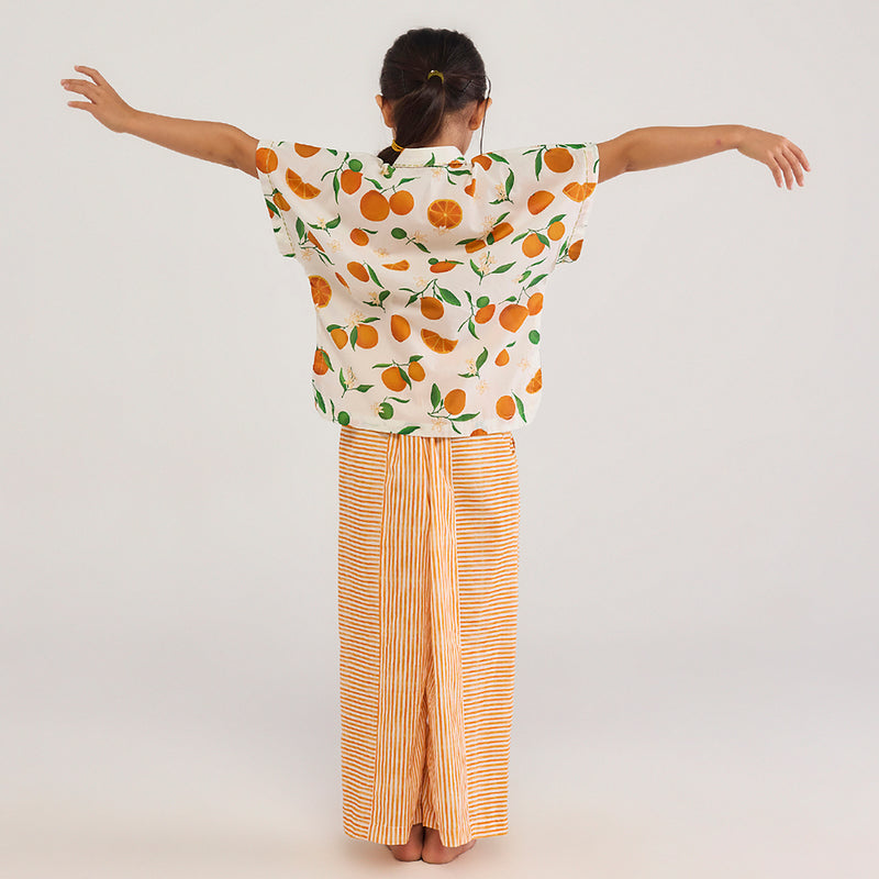 Orange Femi Pima Cotton Co-Ord Set