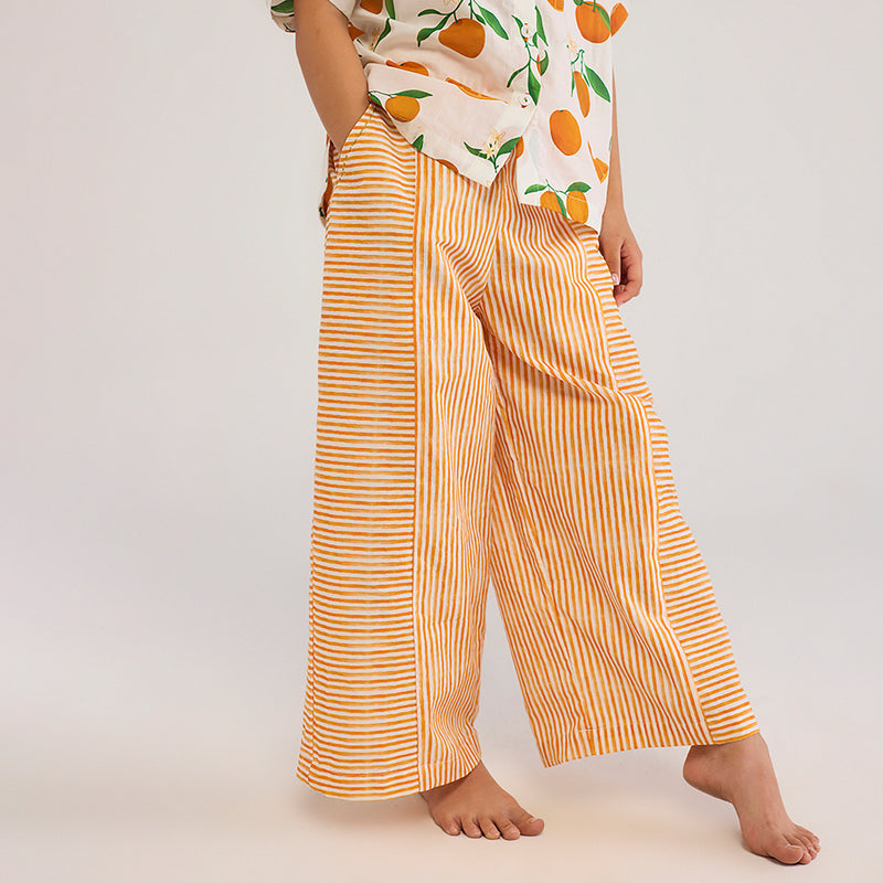 Orange Femi Pima Cotton Co-Ord Set