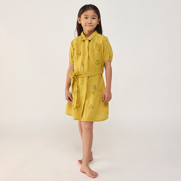 Sia Floral Dress - Ochre
