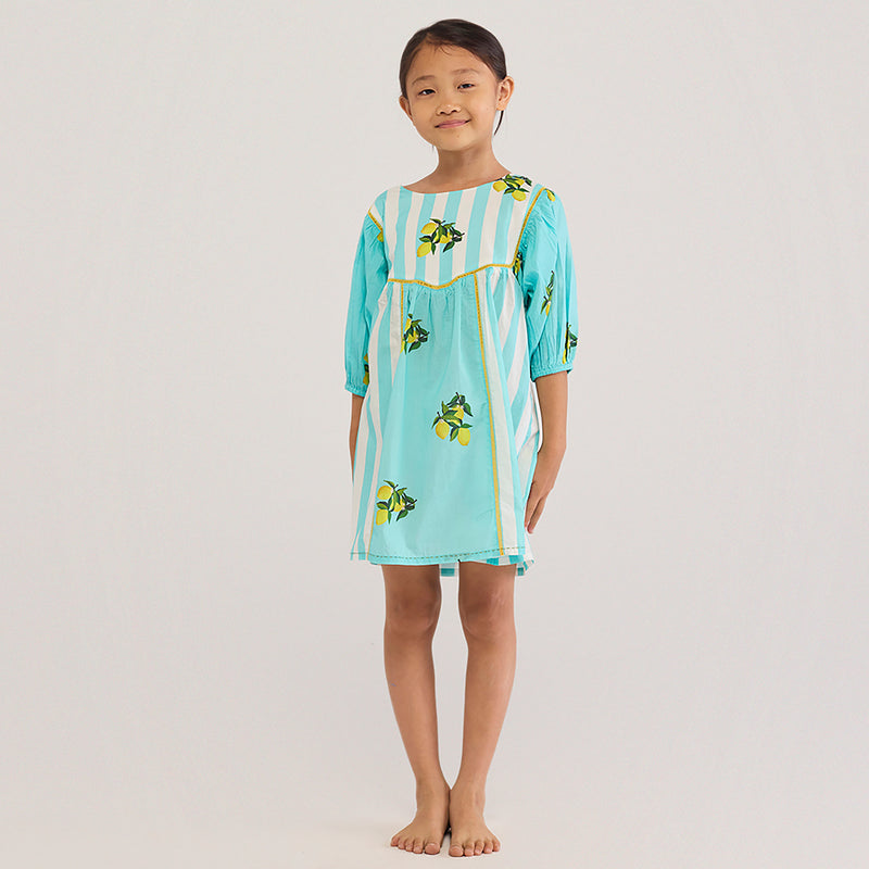 Lemon Knee-Length Pima Cotton Dress