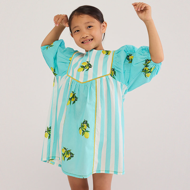 Lemon Knee-Length Pima Cotton Dress