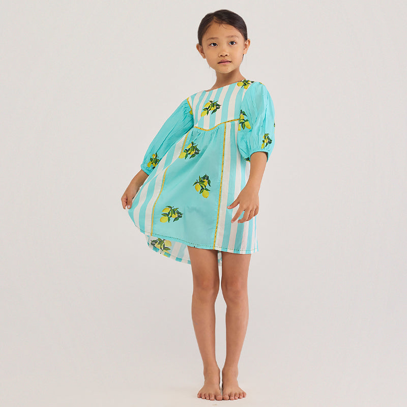 Lemon Knee-Length Pima Cotton Dress