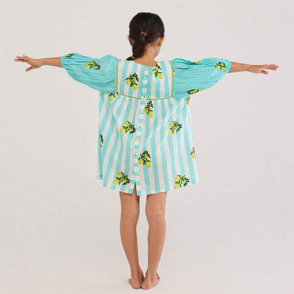 Lemon Knee-Length Pima Cotton Dress