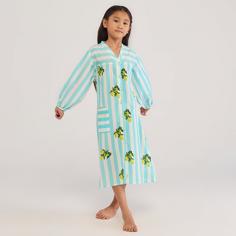 Lemon Maxi Pima Cotton Dress