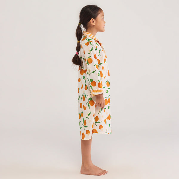 Orange Midi Pima Cotton Dress