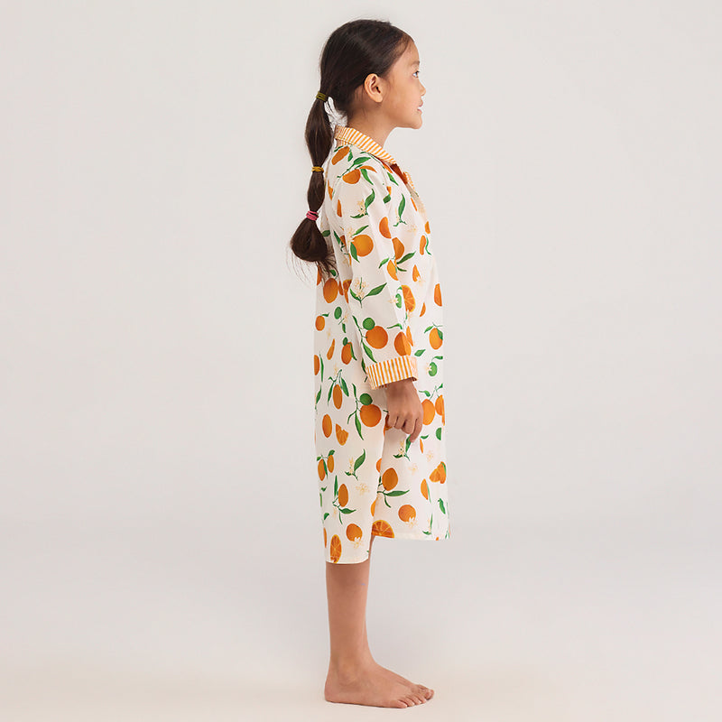 Orange Midi Pima Cotton Dress