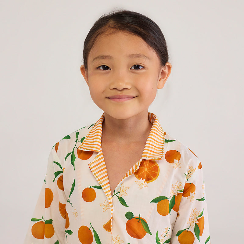 Orange Midi Pima Cotton Dress