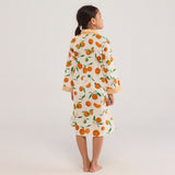 Orange Midi Pima Cotton Dress