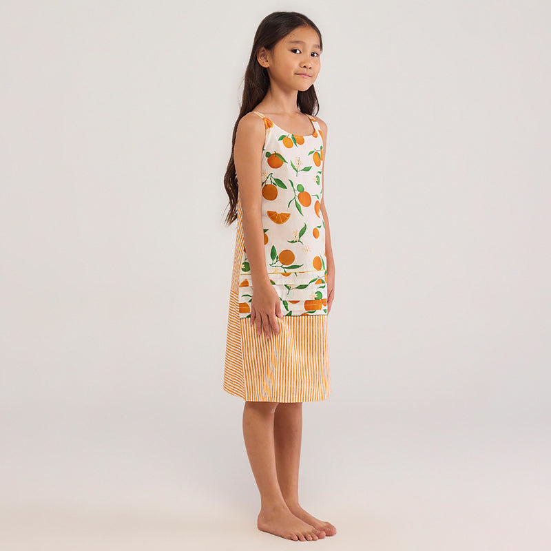 Orange Eizo Pima Cotton Dress