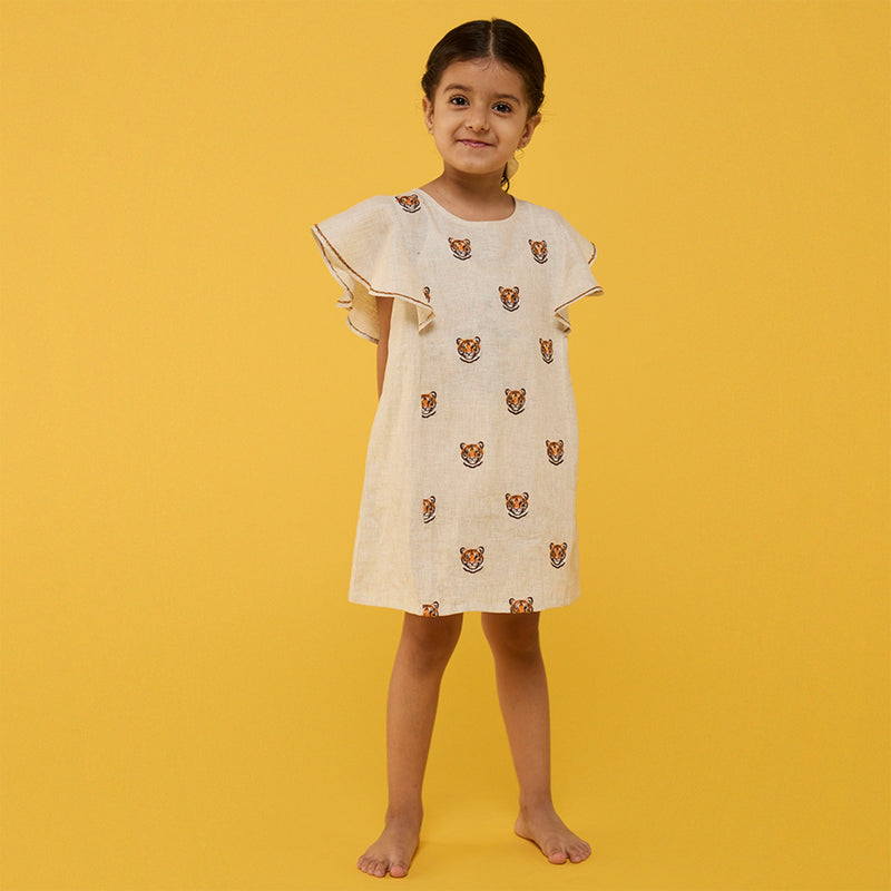 Nia Linen Dress - Natural