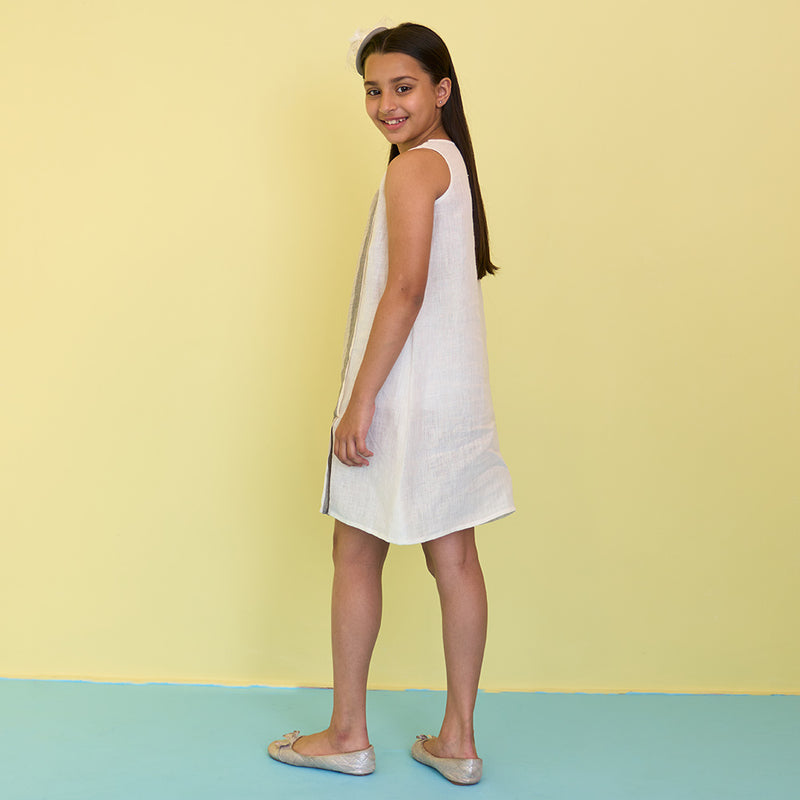 Ava Linen Dress - Ivory