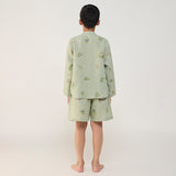 Akio Floral Linen Shirt - Mint