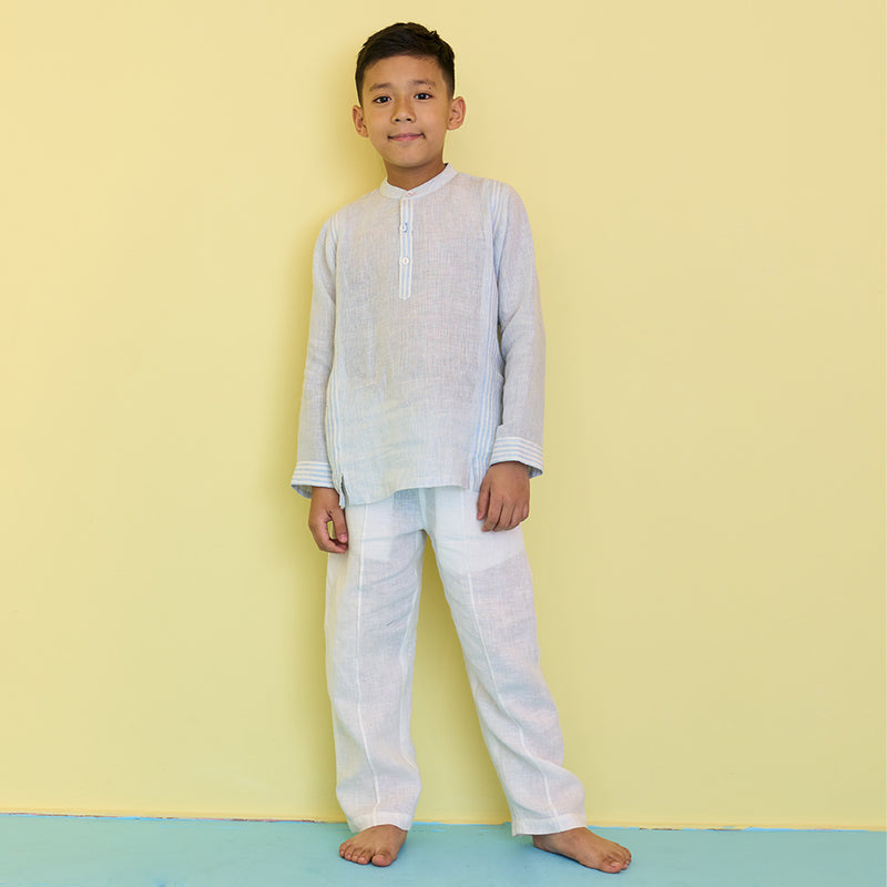 Arlo Linen Shirt - Sky