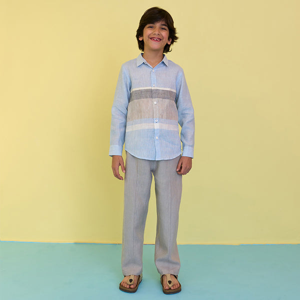 Kairo Linen Shirt - Powder Blue