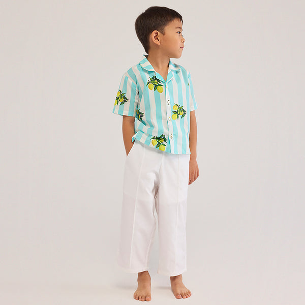 Lemon Pima Cotton Half Sleeves Shirt