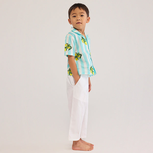 Lemon Pima Cotton Half Sleeves Shirt