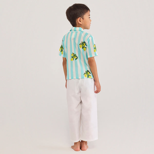 Lemon Pima Cotton Half Sleeves Shirt