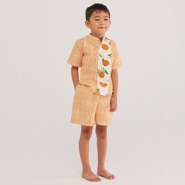 Orange Pima Cotton Shirt