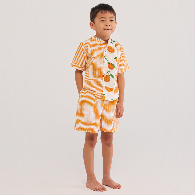 Orange Pima Cotton Shirt