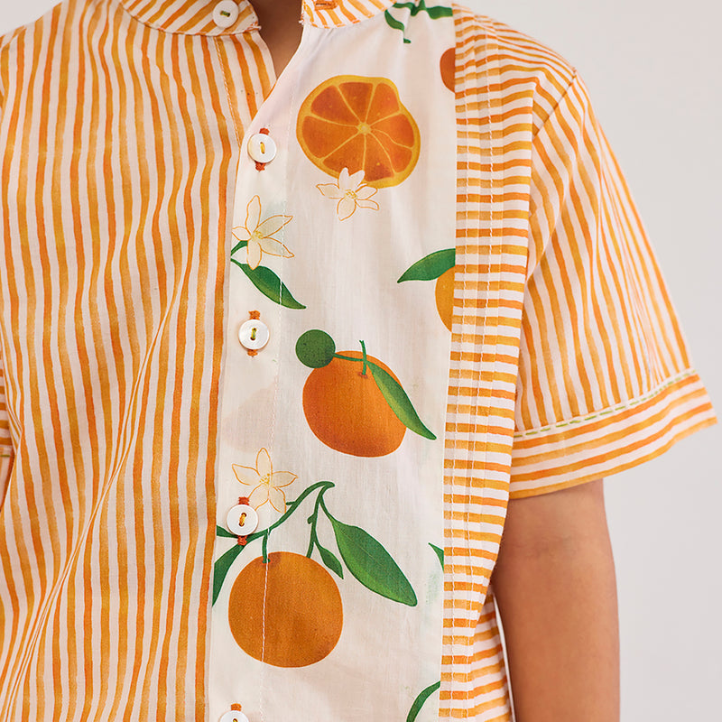 Orange Pima Cotton Shirt